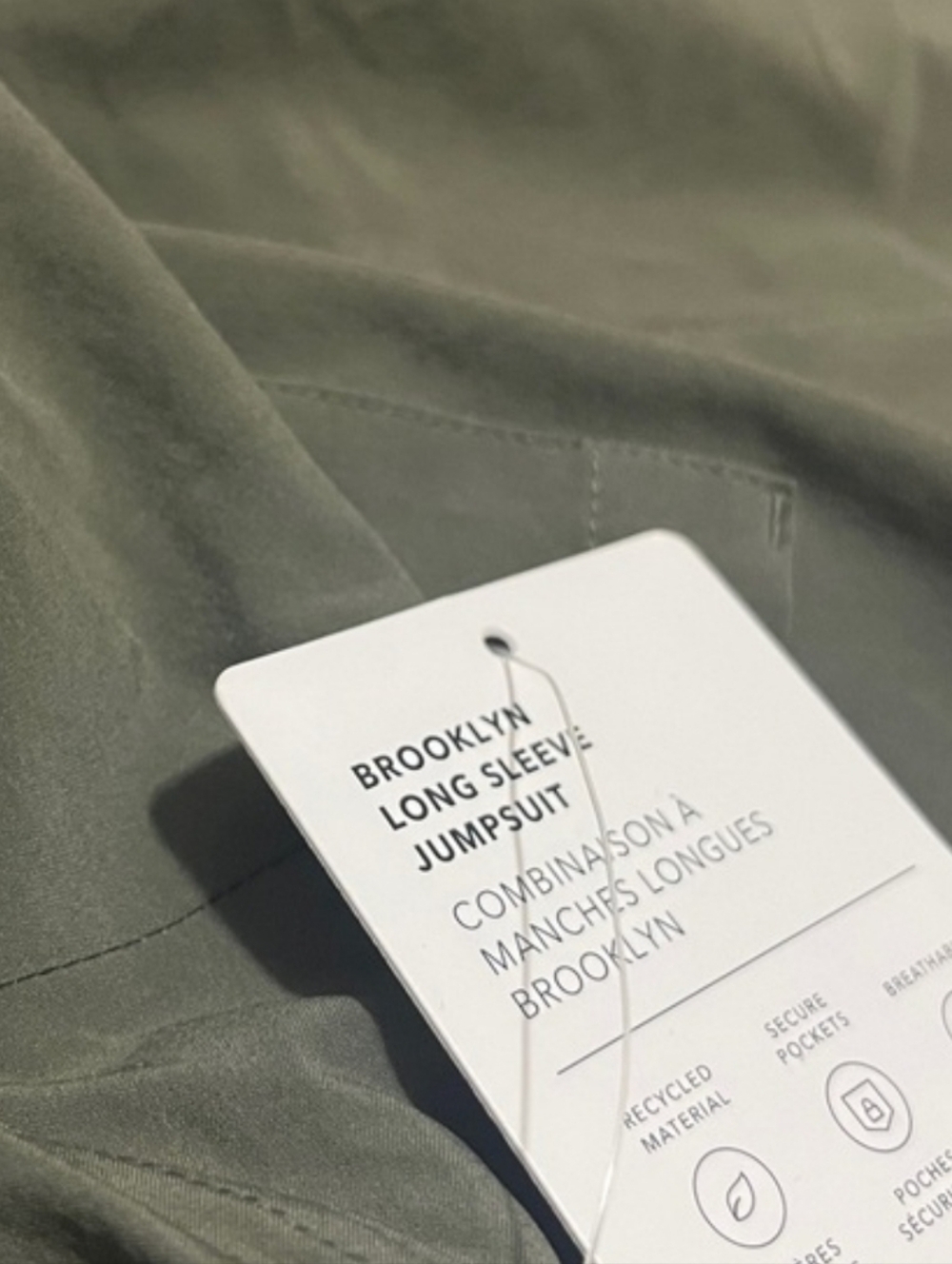 Athleta Olive Green Brooklyn Jumpsuit - Picture 4 of 5